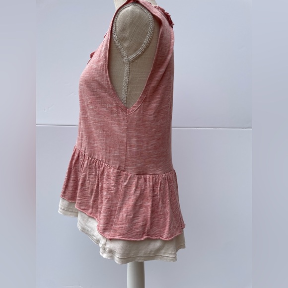 Anthropologie Pilcro Pink Sleevess Cotton Blouse, Size Small - Picture 10 of 11